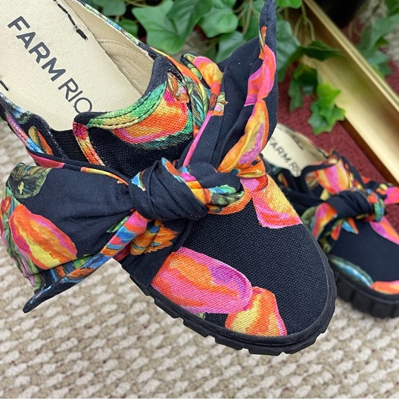 FARM RIO Cashew Platform Mule In Cashew Black Size 7 Brand new - Picture 15 of 15